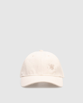 Max & Co Бежевая кепка с коноплей с вышивкой монограммы MCABASEBALL