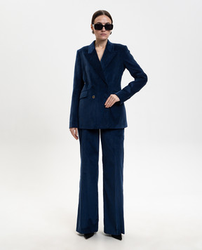 Gabriela Hearst Синие вельветовые штаны Vesta из шерсти 3262190T124