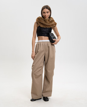 Alexander Wang Бежеві штани з логотипом 1WC1264969