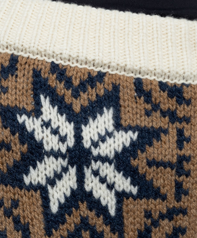 Magda Butrym Шорты из шерсти и кашемира в жаккардовый узор KNITWEAR15SHORTS389926 изображение 5