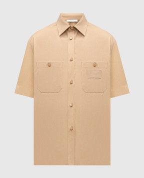 Givenchy Бежева сорочка з логотипом BM618315XZ