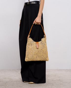 Ermanno Scervino Бежева сумка з вишивкою D483S413PYV