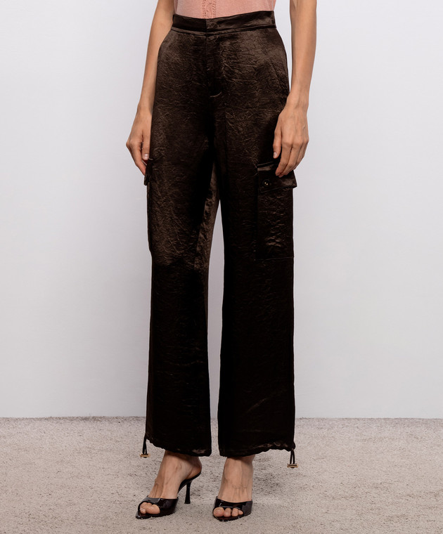 Twinset Коричневі карго з фактурним логотипом 262TP2101 зображення 3