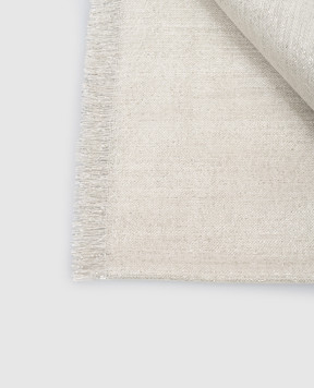 Brunello Cucinelli Сірий палантин з кашеміром та шовком з люрексом MSCDAR097