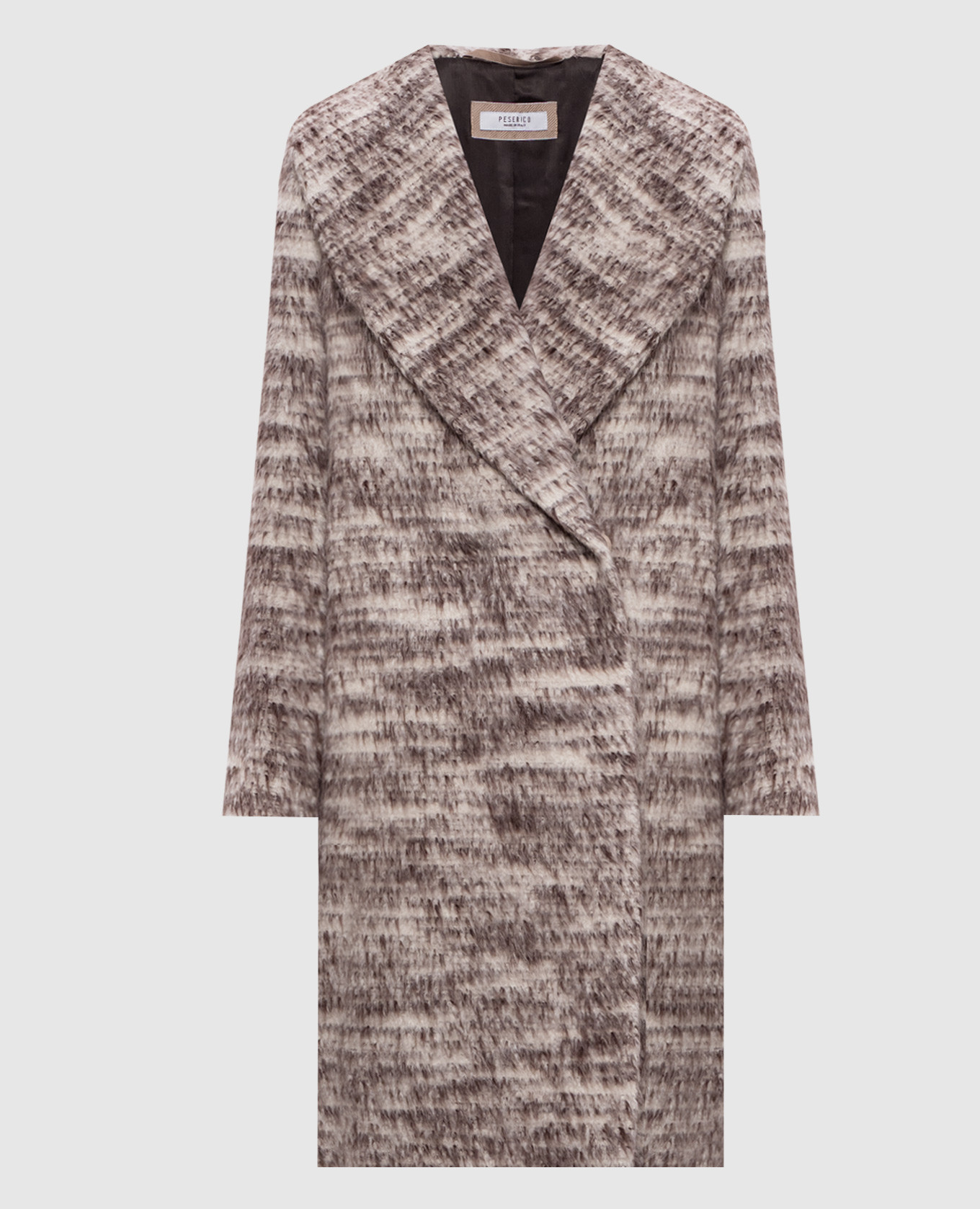 

Коричневое пальто с шерстью альпаки, Коричневый, Пальто