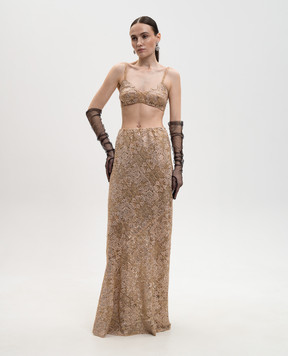 Ermanno Scervino Бежевий бралет з кристалами D482L715CTUEO