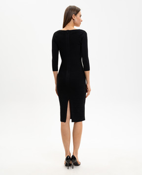 Herve Leger Чорна сукня міді ICON SWEETHEART 46ICO8393859