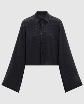 Maison Margiela MM6 Черная блузка в логотипе шаблон S52DT0044M36007