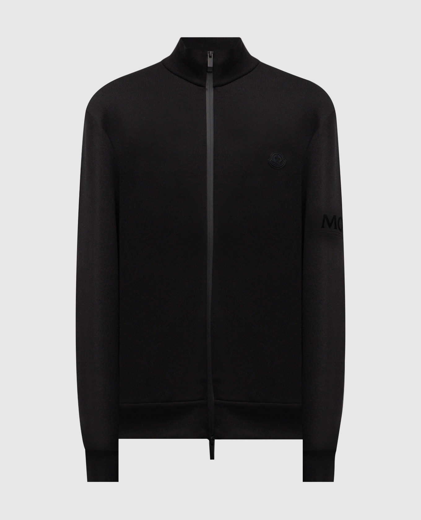 Чорна спортивна куртка з логотипом