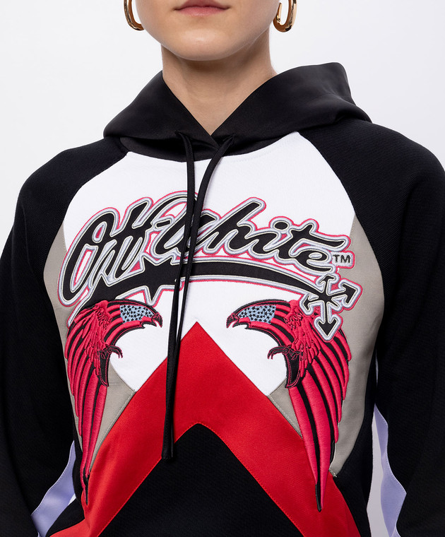 Off-White Чорне худі Double Eagle 29E00291T зображення 5