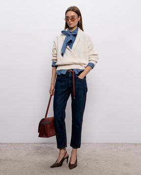 Brunello Cucinelli Синие джинсы с логотип патч MP095P5847