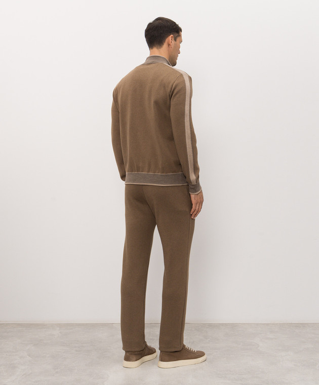 Bertolo Cashmere Коричневий спортивний костюм з вовною 9020870019659020880019 зображення 4