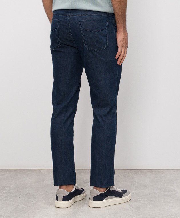 Castangia dal 1850 Сині джинси з патчем логотипа GDPCA311S26 зображення 4