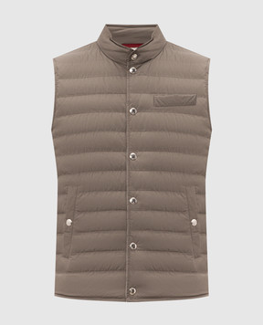 Brunello Cucinelli Сірий пуховий жилет MV4081711