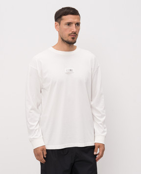 Maison Margiela MM6 Білий лонгслів з нашивкою SH0NH0028M20258