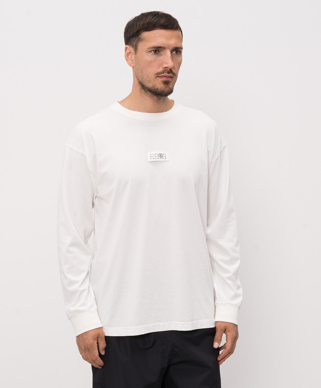 Maison Margiela MM6 Білий лонгслів з нашивкою SH0NH0028M20258 зображення 3