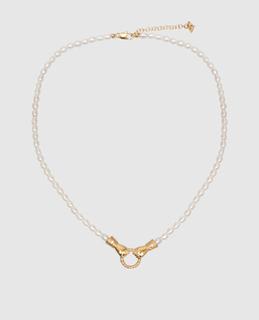 Missoma Белые бусы Harris Reed In Good Hands HRGN8WPBX