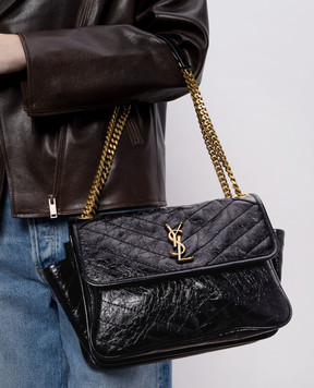 Saint Laurent Чорна шкіряна сумка NIKI 8129430EN07