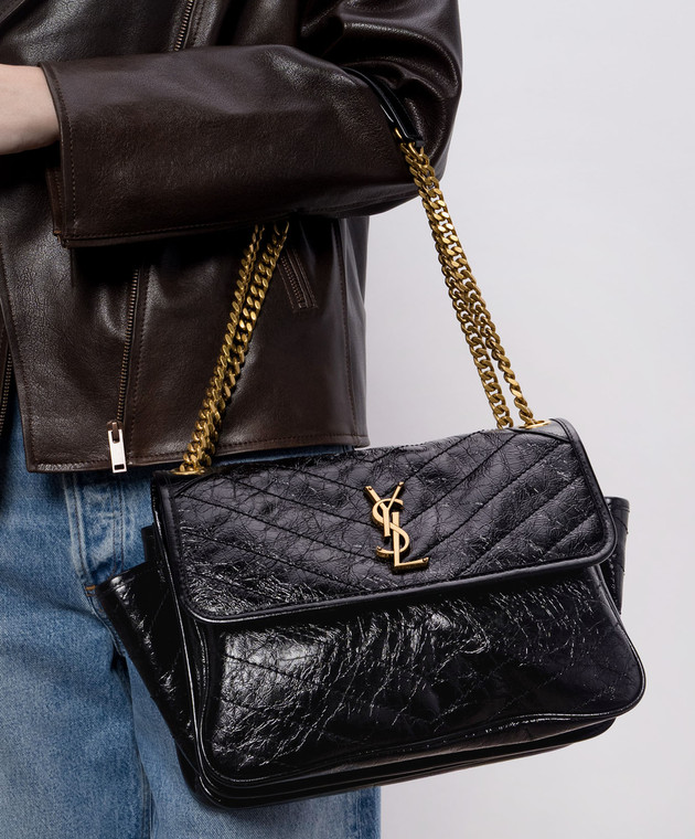 Saint Laurent Черная кожаная сумка NIKI 8129430EN07 изображение 2
