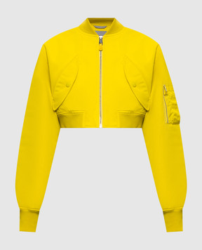 Balenciaga Желтый укороченный бомбер A0029MTTO29