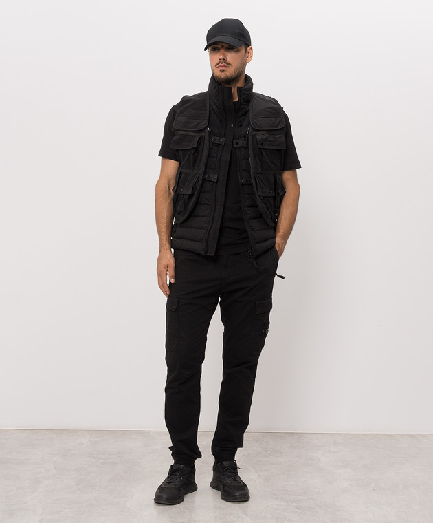 Stone Island Чорна футболка з нашивкою логотипа L2S152100027S0013 зображення 2