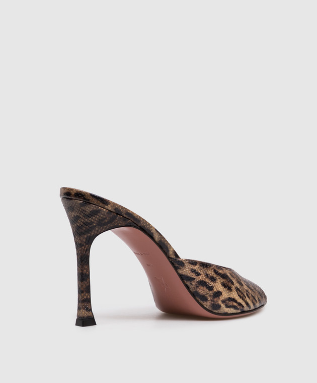 Amina Muaddi Коричневі шкіряні мюлі Alexa 16S365859ALE зображення 3