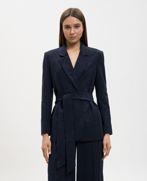 Twinset Синій жакет на запах з вишивкою 261TE2020