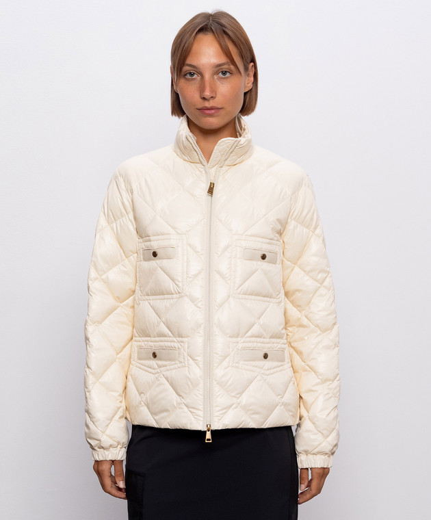 Moncler Пуховая куртка Lavaret цвета айвори L20931A00004597Z8 изображение 3