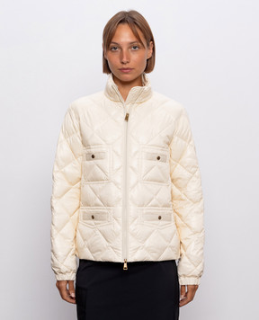 Moncler Пуховая куртка Lavaret цвета айвори L20931A00004597Z8