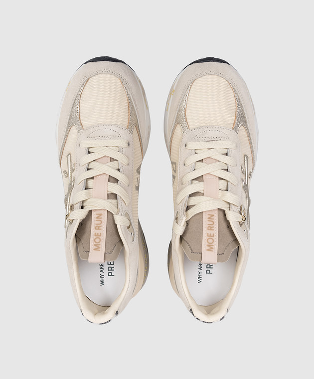 Premiata Бежевые комбинированные кроссовки Moerund MOERUND8080 изображение 4