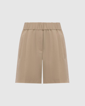 Brunello Cucinelli Бежеві шорти з льоном MH126P8955