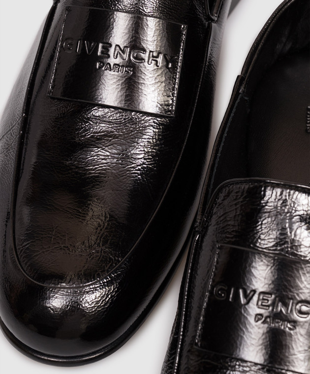 Givenchy Черные кожаные лакированные лоферы BE2028E2JG изображение 5