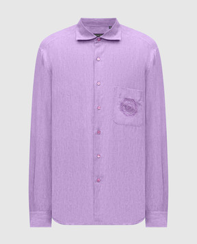 Stefano Ricci Фіолетова сорочка з льону MC007893BX2922