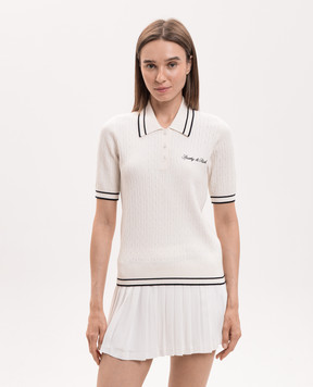 Sporty & Rich Поло кольору айворі з вишивкою логотипа TO06875326WH63