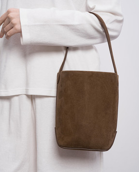 The Row Коричневая замшевая сумка бакет-бег Park W2106L665