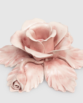 Bitossi Home Рожевий керамічний свічник у вигляді троянди EMP00406