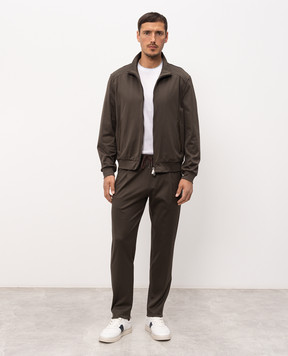 Bilancioni Коричневые брюки с овчарками BE26PJ3HM1