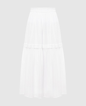 Peserico Біла спідниця максі з ланцюжком моніль P05171L100481
