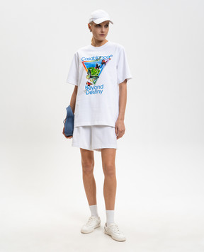 Casablanca Біла футболка в принт Icon Beyond Destiny MSP26JTS00116