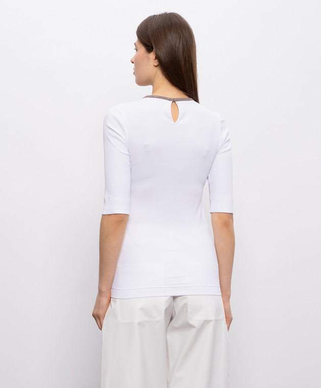 Brunello Cucinelli Белый топ MG902DO300 изображение 4