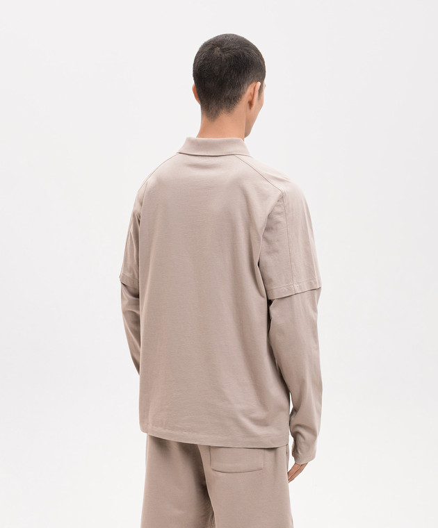 Off-White Бежеве поло з принтом логотипа 44MAD012S26J001 зображення 4