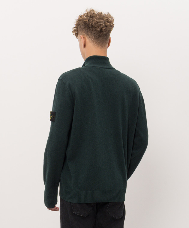 Stone Island Зелений кардиган з вовни L2S155100023S00B4 зображення 4