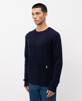 Sporty & Rich Синий свитер из кашемира и шерсти WS08765302BL106