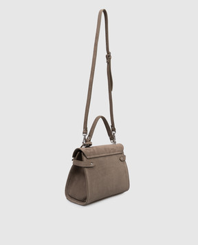 Gianni Notaro Коричнева замшева сумка-сетчел SUEDE 099SUEDENIKEL