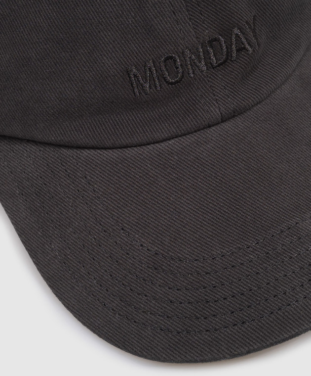 Vetements Чорна кепка з вишивкою Friday UE76CA325B зображення 4