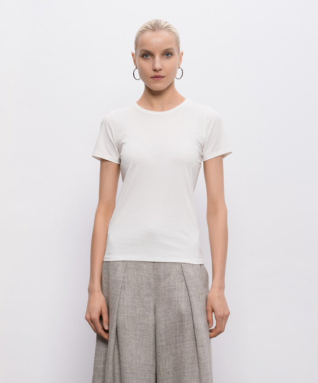 Intoca Белая футболка из хлопка DIOSBASICPOD312 изображение 3