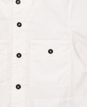 C.P. Company Дитяча біла сорочка з вишивкою логотипа CUC00JLLC0448