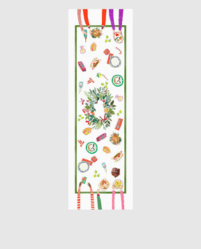 TESSITURA TOSCANA TELERIE Білий ранер HAND ON XMAS з льоном NT250112020067