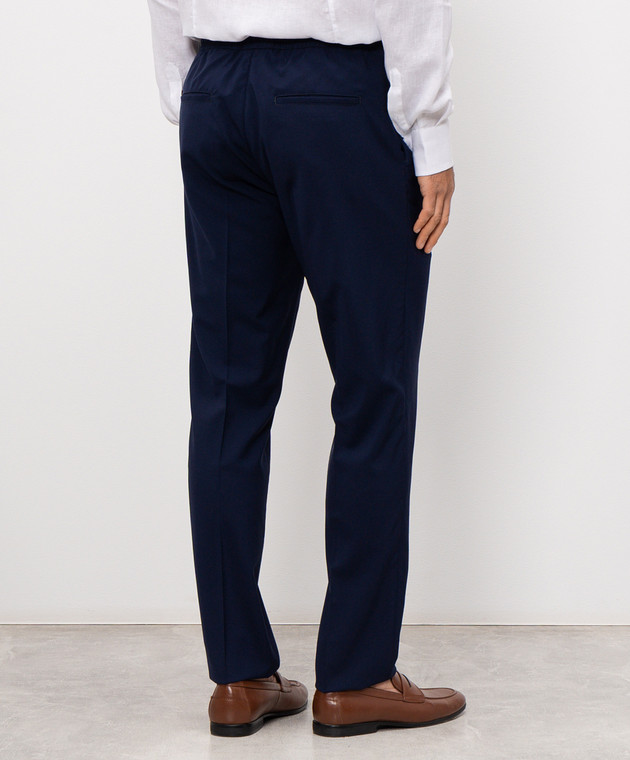 Pini Parma Сині штани з вовни TRLEISUREBL зображення 4