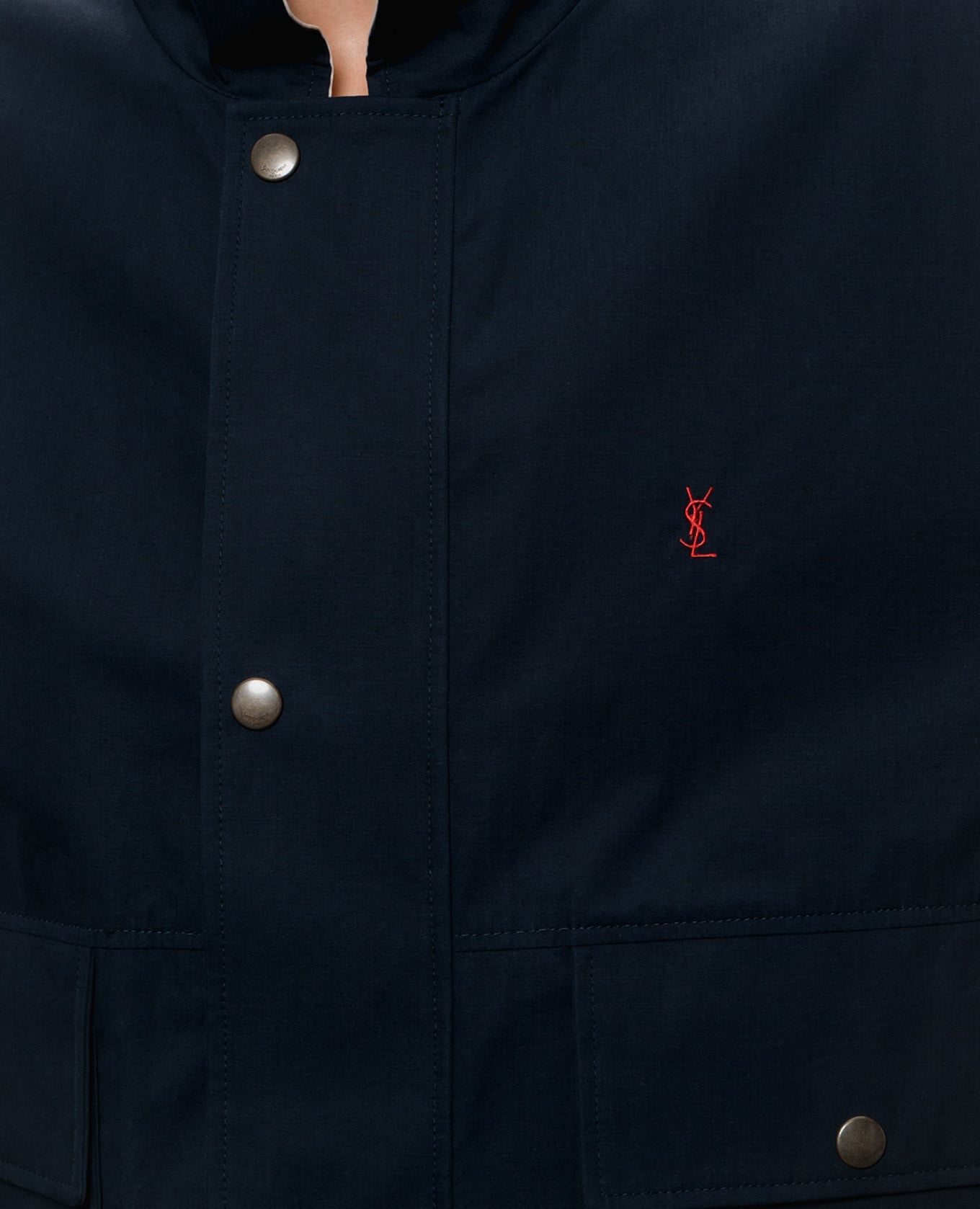 Saint Laurent Двостороння куртка з вишивкою монограми A0001RY6J98 зображення 6